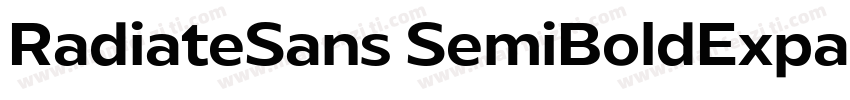 RadiateSans SemiBoldExpanded字体转换